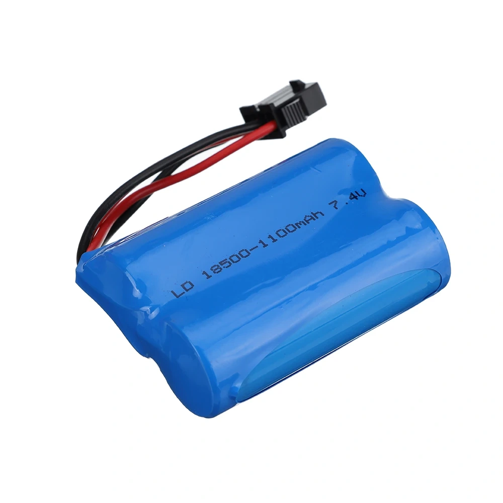 SM-4P Plug 7.4V 1100mAh 18500 Li-ion Battery For HJ808 HJ813 HJ815 UDI 001 UDI001 HQ960 Remote Control High-speed Boat Battery