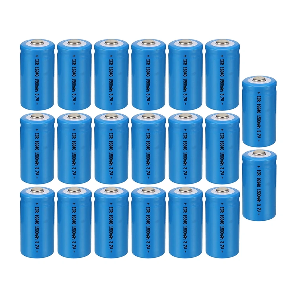 1500mAh 3.7V 16340 Rechargeable Batteries CR123A Battery LED Flashlight Travel Wall Charger For 16340 CR123A Li-ion Battery