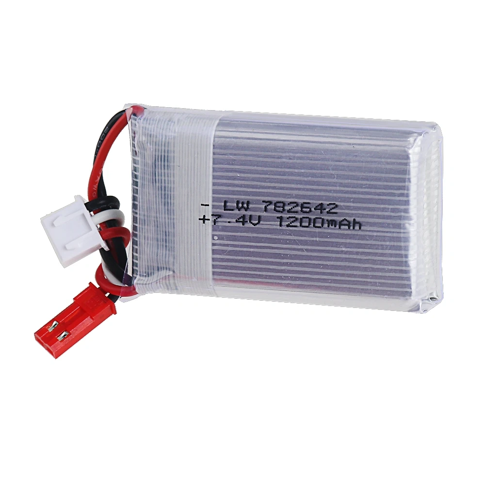 Upgrade 1200mah 7.4V Lipo Battery /7.4V Charger For Mjxrc X600 2s 1200mah 25C 782642 Battery For RC Drone 7.4 V Battery With JST