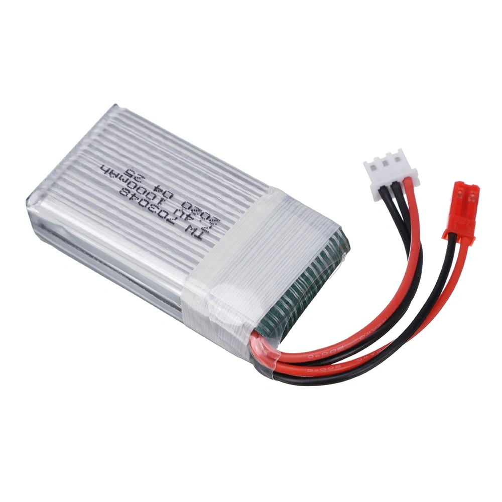 7.4V 1000mah 25C Lipo Battery For MJXRC X600 U829A U829X X600 F46 X601H JXD391 FT007 RC Quadcopter Drone Parts 2S 7.4v Battery