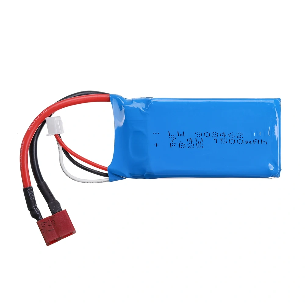 7.4V 1500mAh Lipo Battery T Plug For Remote Control Wtoys 144001 12428 12423 Racing Cars Boats Drones RC toys Spare Battery