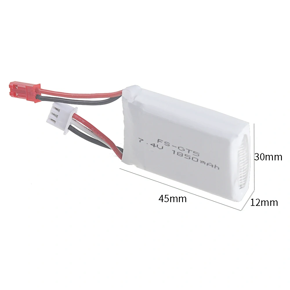 7.4V 1850mAh Battery With JST Plug For Flysky FS-GT5 Transmitter RC Models Parts Toys Accessories For MC6C MCE7 7.4v Battery