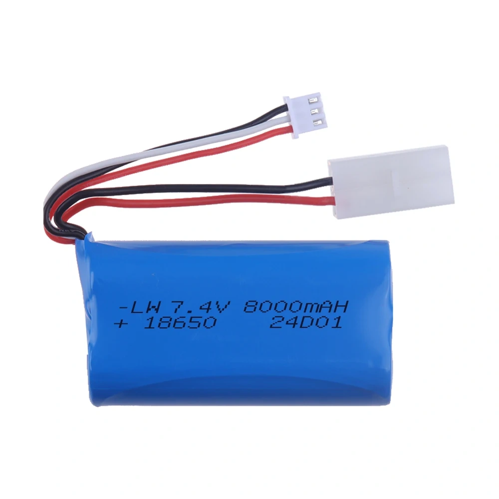 7.4V 8000mAH 20C Li-ion Batery with Tamiya Plug 2S for remote control helicopter Car Tank Boat Toys Parts 7.4 V 18650 battery