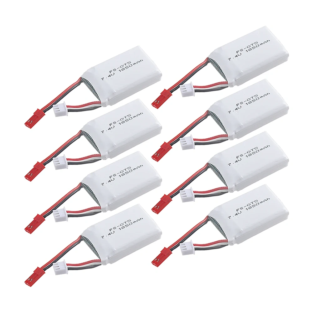 7.4V 1850mAh Battery With JST Plug For Flysky FS-GT5 Transmitter RC Models Parts Toys Accessories For MC6C MCE7 7.4v Battery