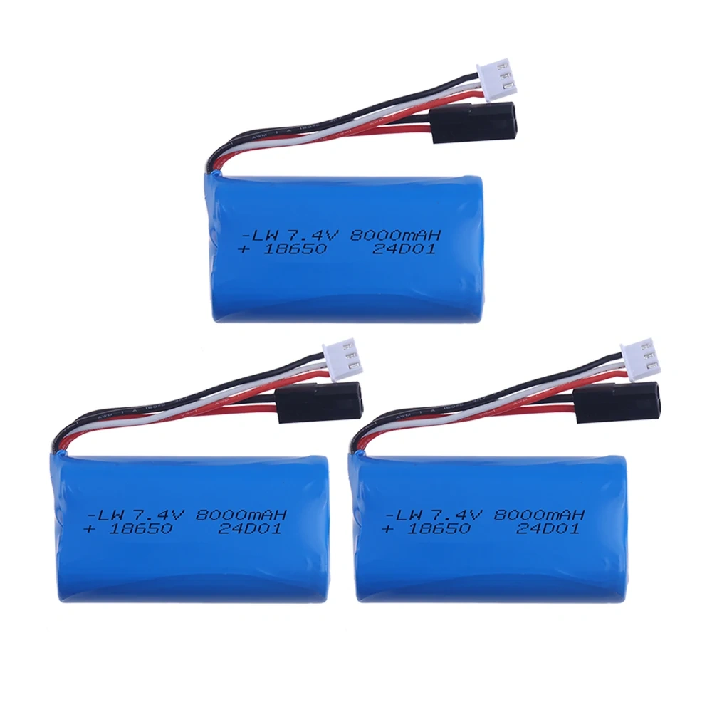 (5500 Plug) 18650 7.4V 8000Mah Battery, for MJX T40C F39 F49 T39, BG1518 BG1513 BG1515 BG1507 BG1506 RC Toys cars boat Parts