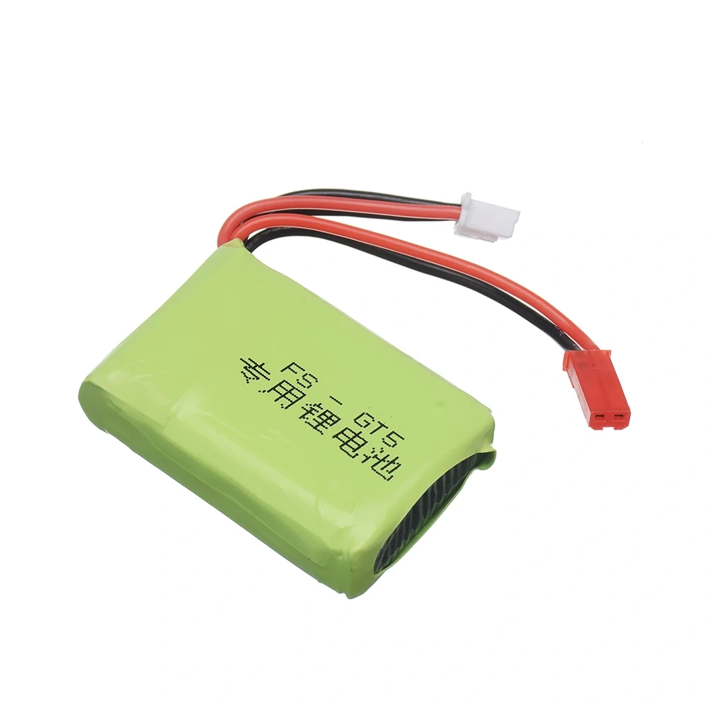 7.4V Battery Fits for Flysky FS-GT5 2.4G 6CH Transmitter RC Cars, 2S 7.4v 1600mah Lipo Battery With JST Plug For MC6C MCE7