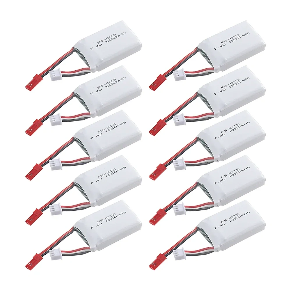 7.4V 1850mAh Battery With JST Plug For Flysky FS-GT5 Transmitter RC Models Parts Toys Accessories For MC6C MCE7 7.4v Battery