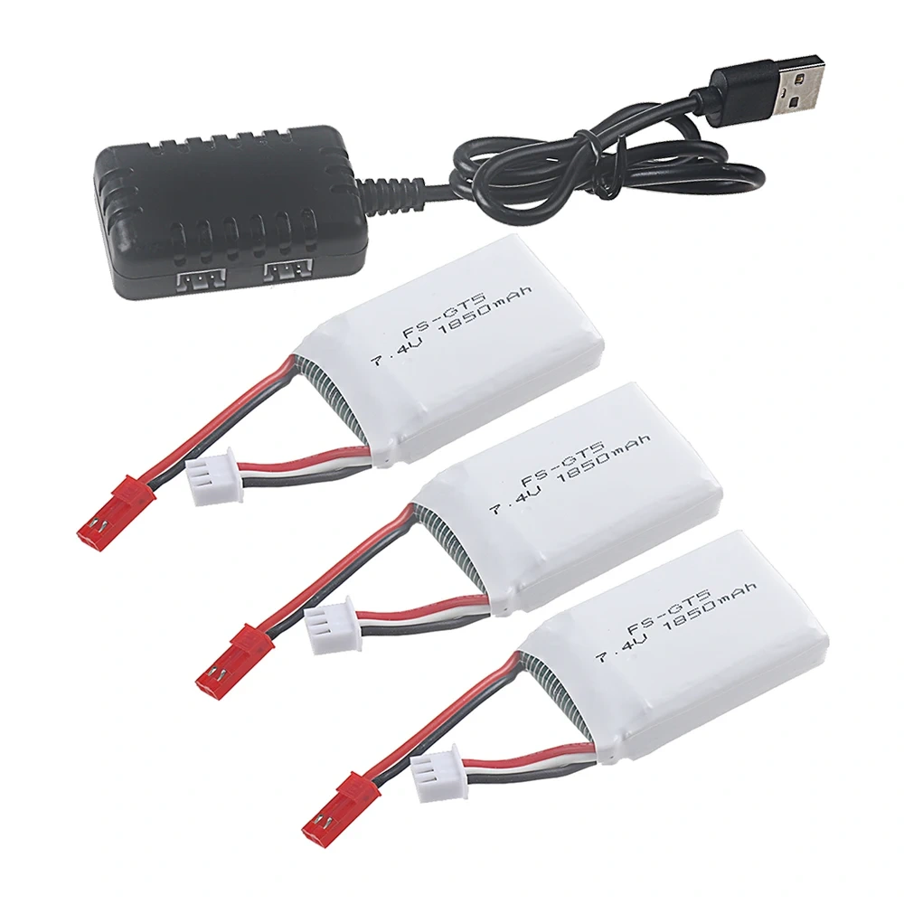 7.4V 1850mAh Battery For Flysky FS-GT5 Transmitter RC Models Parts Toys Accessories For MC6C MCE7 7.4v Battery With JST Plug