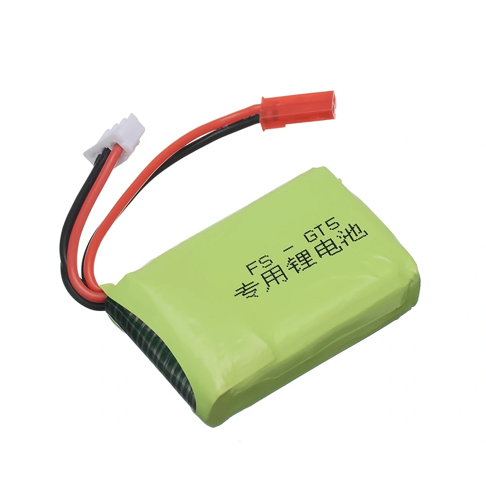 7.4V Battery Fits for Flysky FS-GT5 2.4G 6CH Transmitter RC Cars, 2S 7.4v 1600mah Lipo Battery With JST Plug For MC6C MCE7