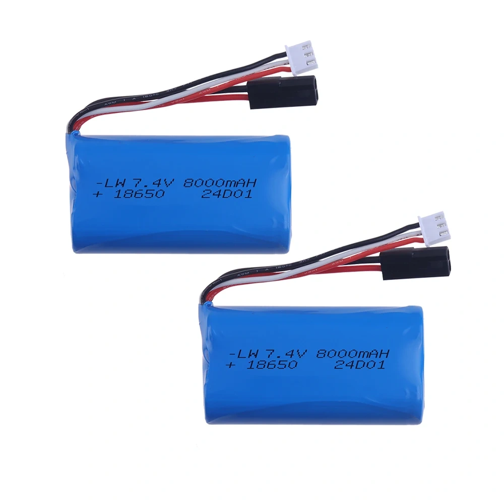 (5500 Plug) 18650 7.4V 8000Mah Battery, for MJX T40C F39 F49 T39, BG1518 BG1513 BG1515 BG1507 BG1506 RC Toys cars boat Parts