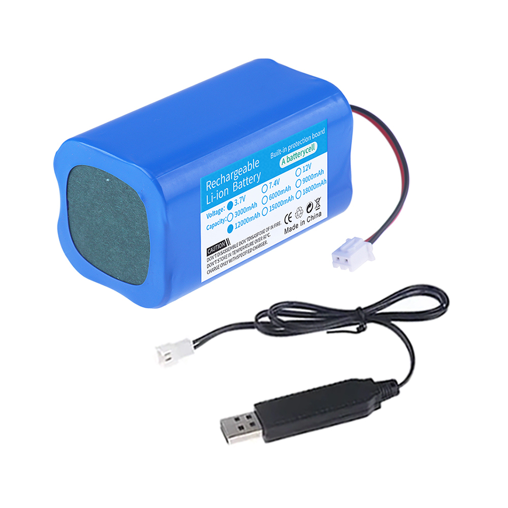 4.2V Emergency DIY Batteries 18650 Lithium-ion 3.7V 12000mah Rechargeable Battery Pack For Fishing LED Light Bluetooth Speaker