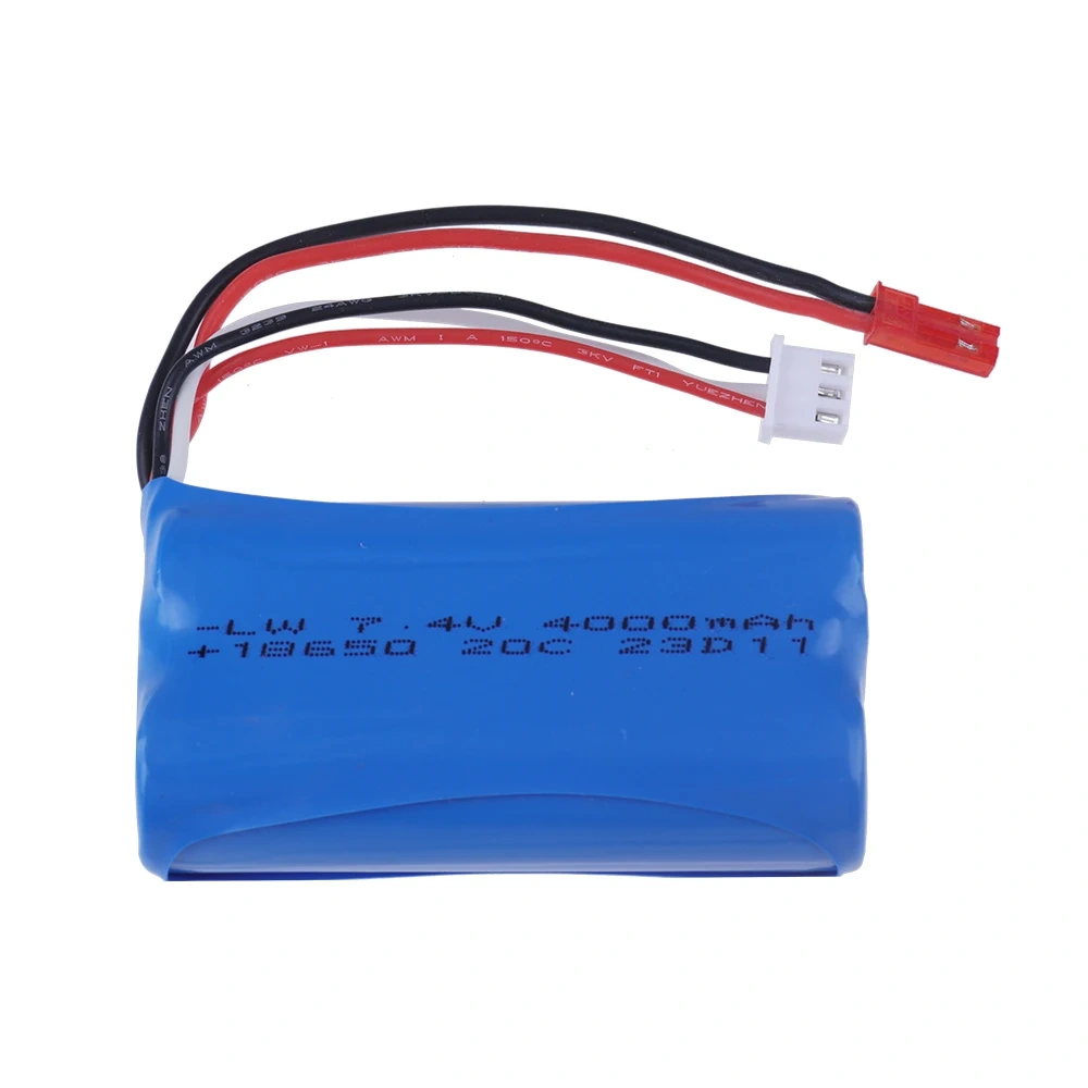(JST PLUG) 18650 2S 7.4V 4000mAh Li-ion Battery for UDIRC UD1601 UD1602 UD1604 UD1607 SG1603 SG1604 RC Flat Sports Car Toys​