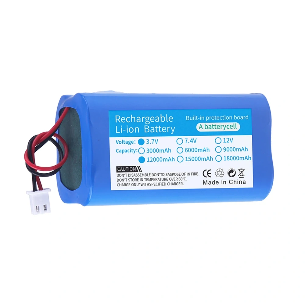 4.2V Emergency DIY Batteries 18650 Lithium-ion 3.7V 12000mah Rechargeable Battery Pack For Fishing LED Light Bluetooth Speaker