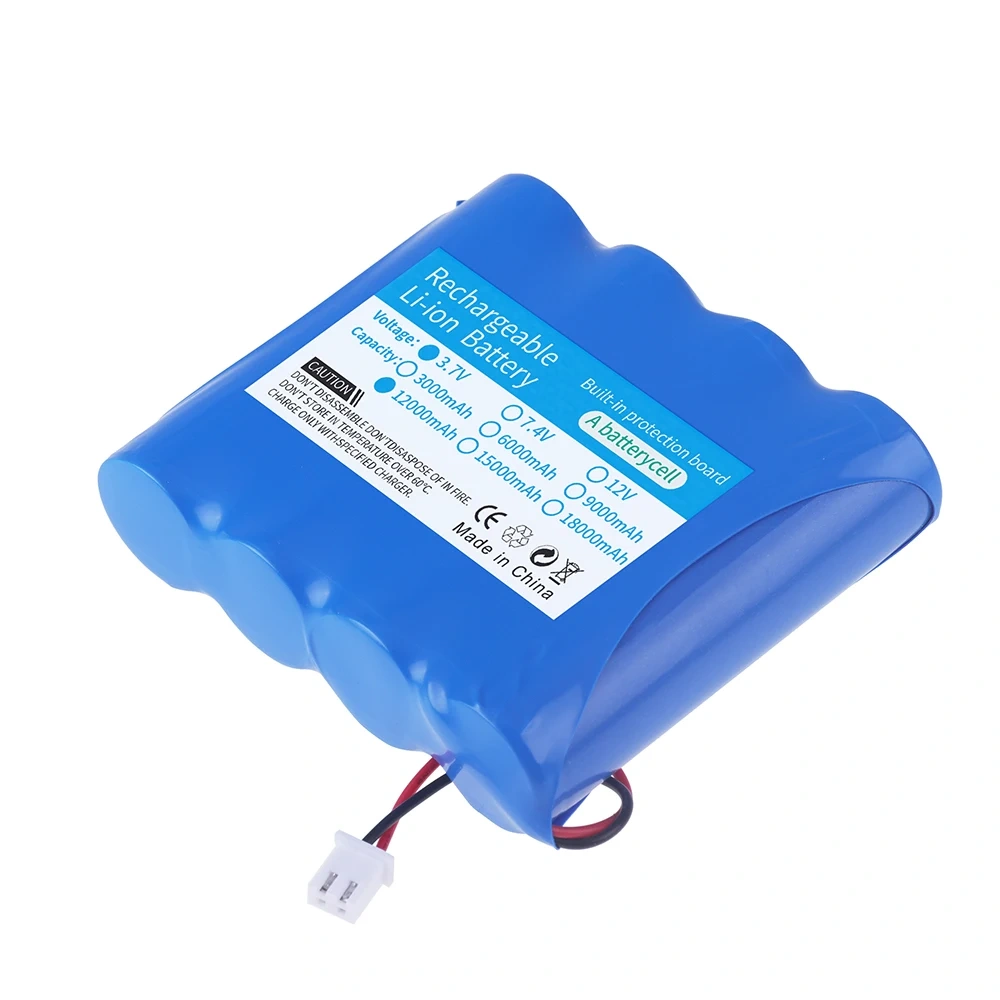 1S4P 3.7V 18650 12000mah Rechargeable Lithium Battery Pack Fishing LED Light Bluetooth Speaker 4.2V Emergency DIY Batteries