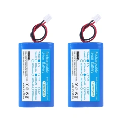 2Battery 3.7V 6000mah
