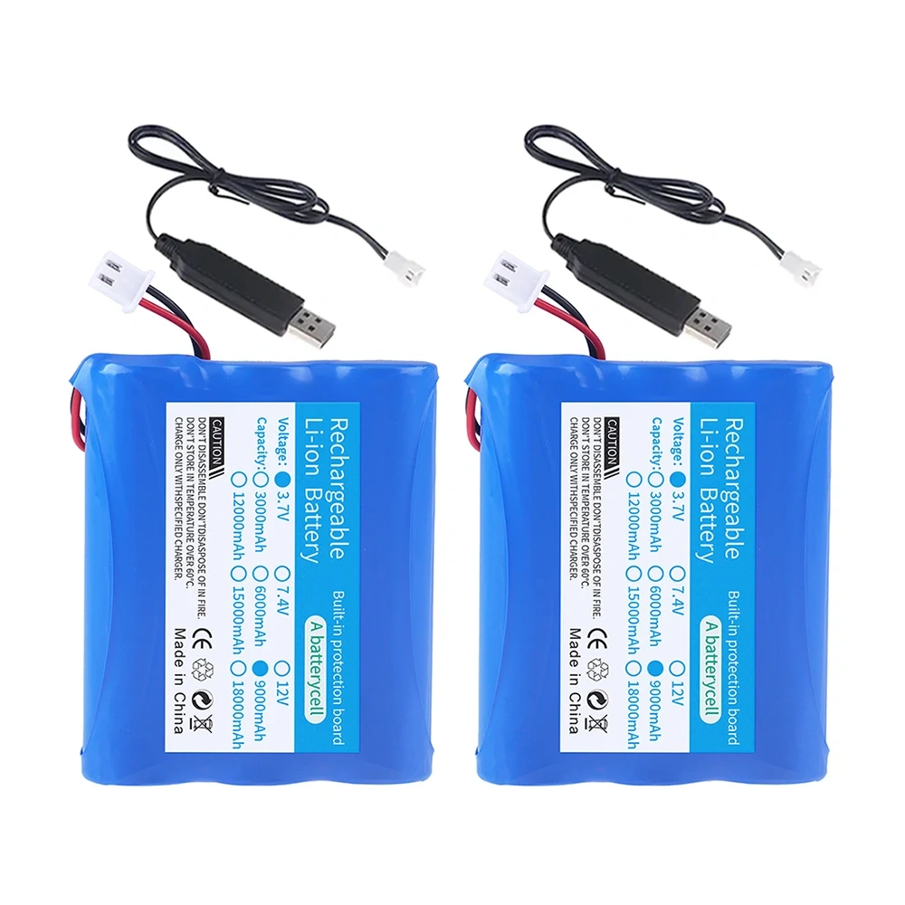 18650 Lithium ION Battery 9000mAh 3.7V Rechargeable Battery /USB Charger For Fishing LED Light,Bluetooth Speaker,4.2V Emergency