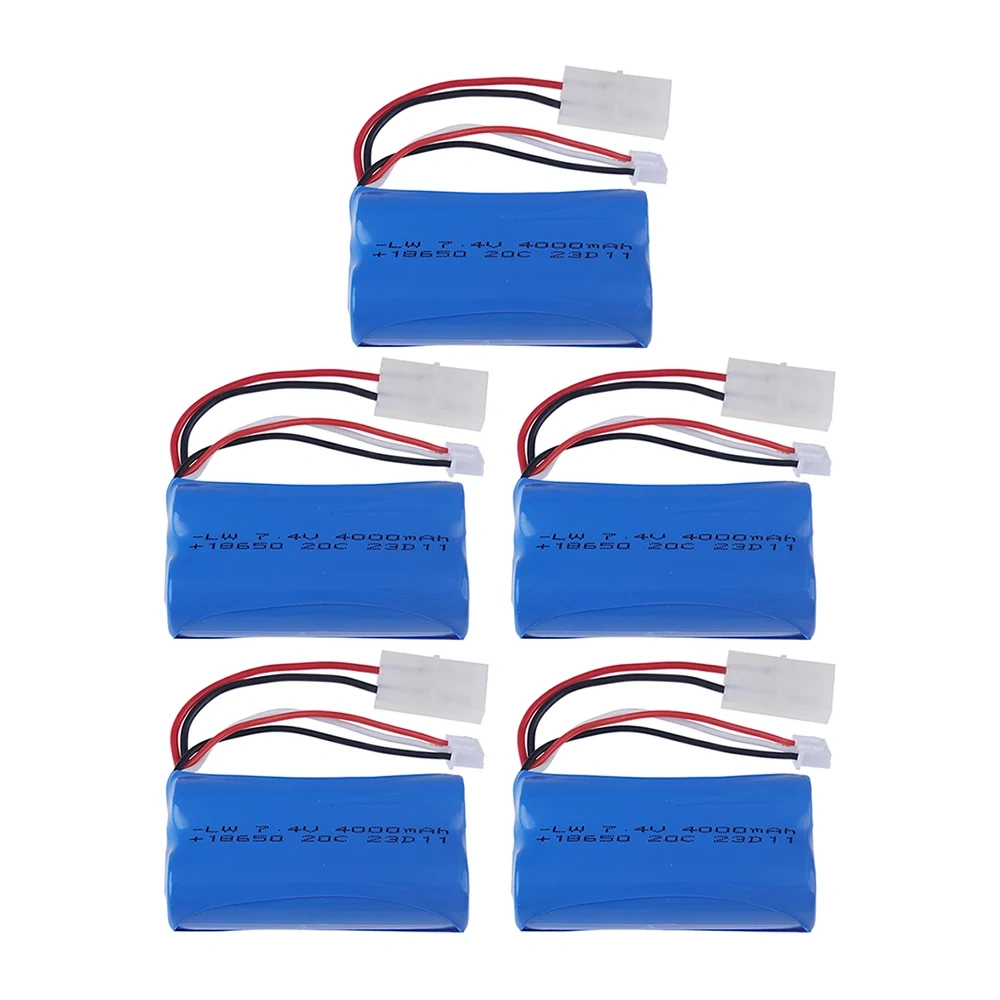 18650 Battery with Tamiya Plug Upgrade 4000mAh 7.4V Li-ion Batery 2S for Remote Control Helicopter Car Trucks Tanks Boats Parts