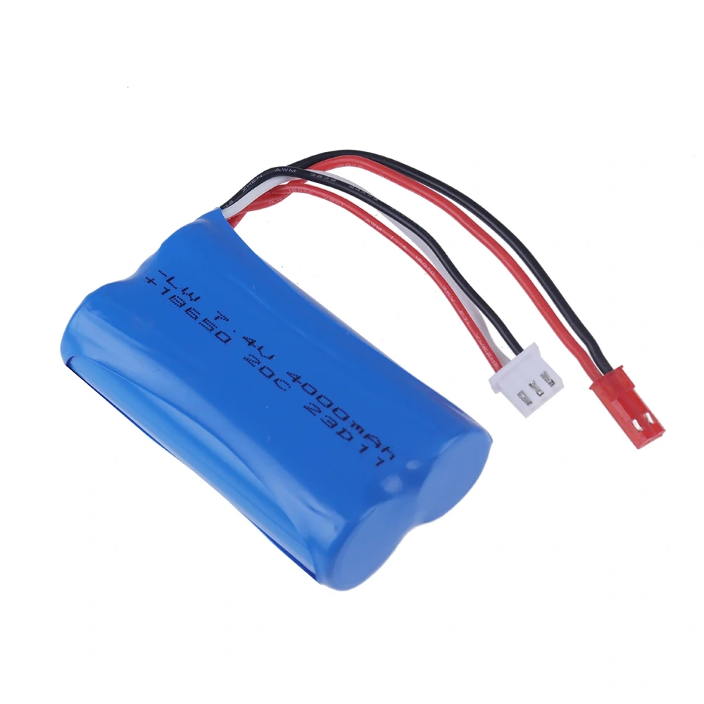 (JST PLUG) 18650 2S 7.4V 4000mAh Li-ion Battery for UDIRC UD1601 UD1602 UD1604 UD1607 SG1603 SG1604 RC Flat Sports Car Toys​