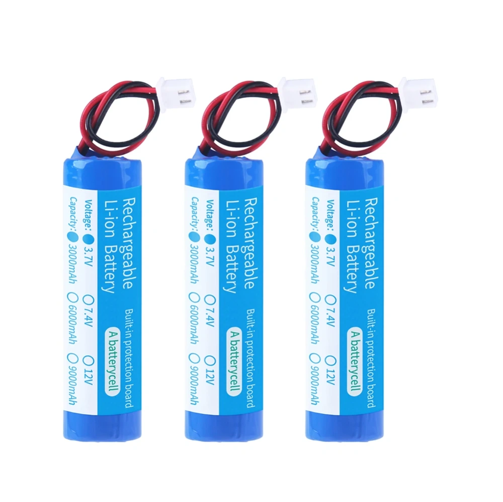 3.7/4.2V 18650 Lithium Battery Pack 3000mAh Fishing LED Light Bluetooth Speaker Emergency lamp batteries
