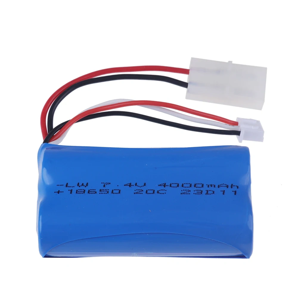 18650 Battery with Tamiya Plug Upgrade 4000mAh 7.4V Li-ion Batery 2S for Remote Control Helicopter Car Trucks Tanks Boats Parts