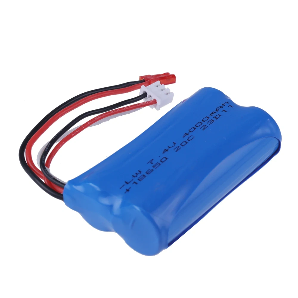 (JST PLUG) 18650 2S 7.4V 4000mAh Li-ion Battery for UDIRC UD1601 UD1602 UD1604 UD1607 SG1603 SG1604 RC Flat Sports Car Toys​
