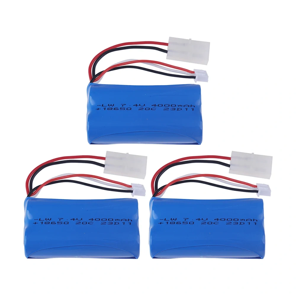 18650 Battery with Tamiya Plug Upgrade 4000mAh 7.4V Li-ion Batery 2S for Remote Control Helicopter Car Trucks Tanks Boats Parts
