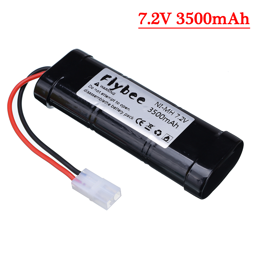 7.2V 3500mAh Ni-MH Battery Pack with Tamiya Plug High Capacity SC*6 Cells for Toys 1/16 Tank Car Airplane Helicopter Battery