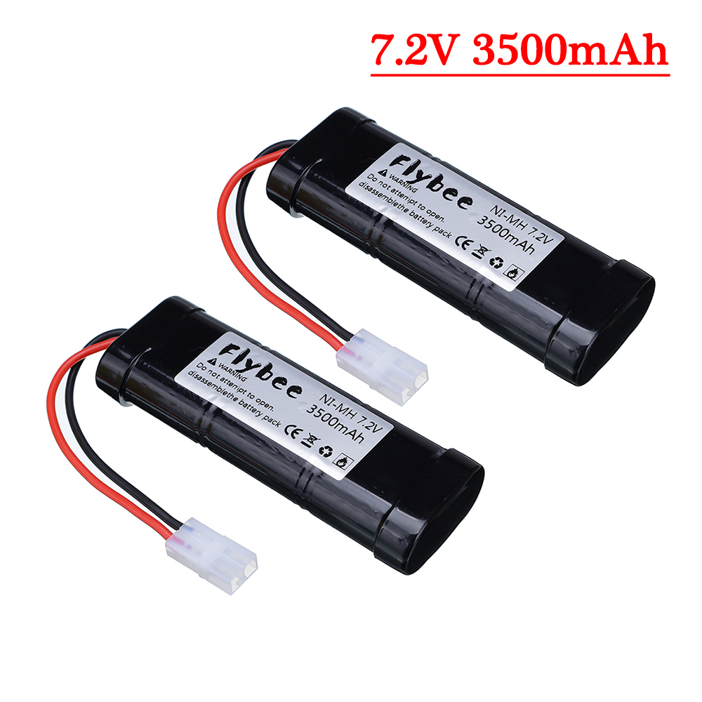 7.2V 3500mAh Ni-MH Battery Pack with Tamiya Plug High Capacity SC*6 Cells for Toys 1/16 Tank Car Airplane Helicopter Battery