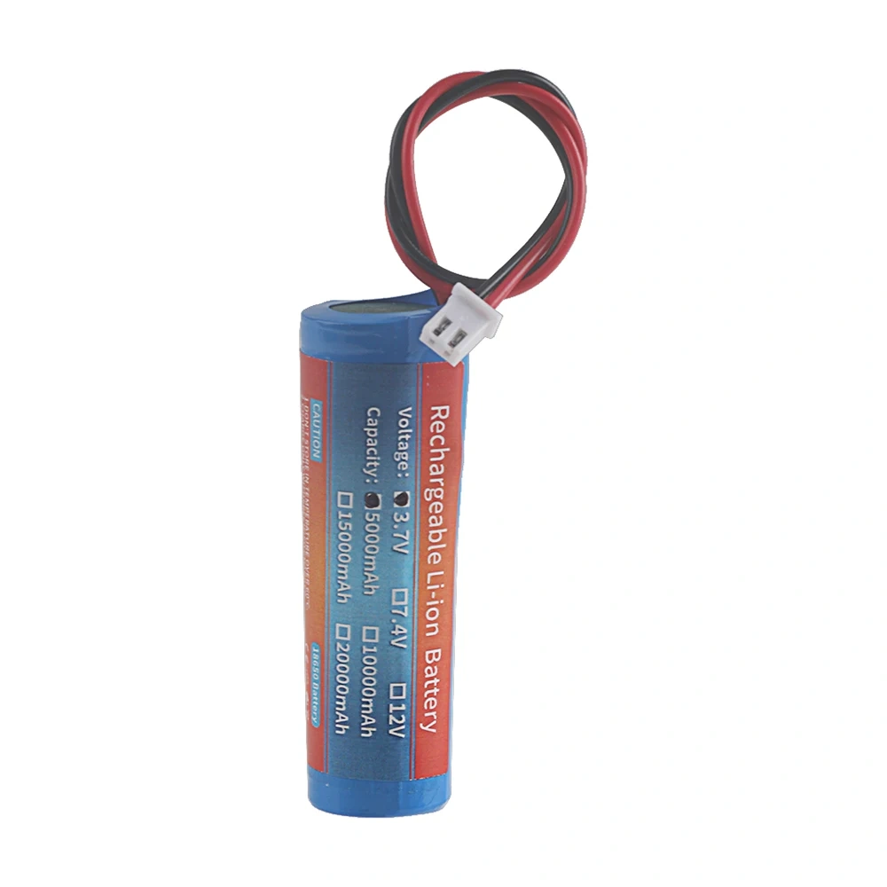 3.7V 18650 5000mah with wiresLithium ion rechargeable Battery for Flashlight Bluetooth speaker Hair Clipper Led Light Toy Car