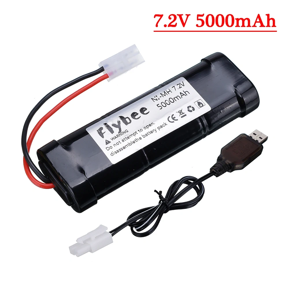 SC Ni-MH Battery for RC Toys 1/16 Tank Car Airplane Helicopter with Tamiya Connectors 7.2v 3500mAh 5000mAh 6800mah Battery