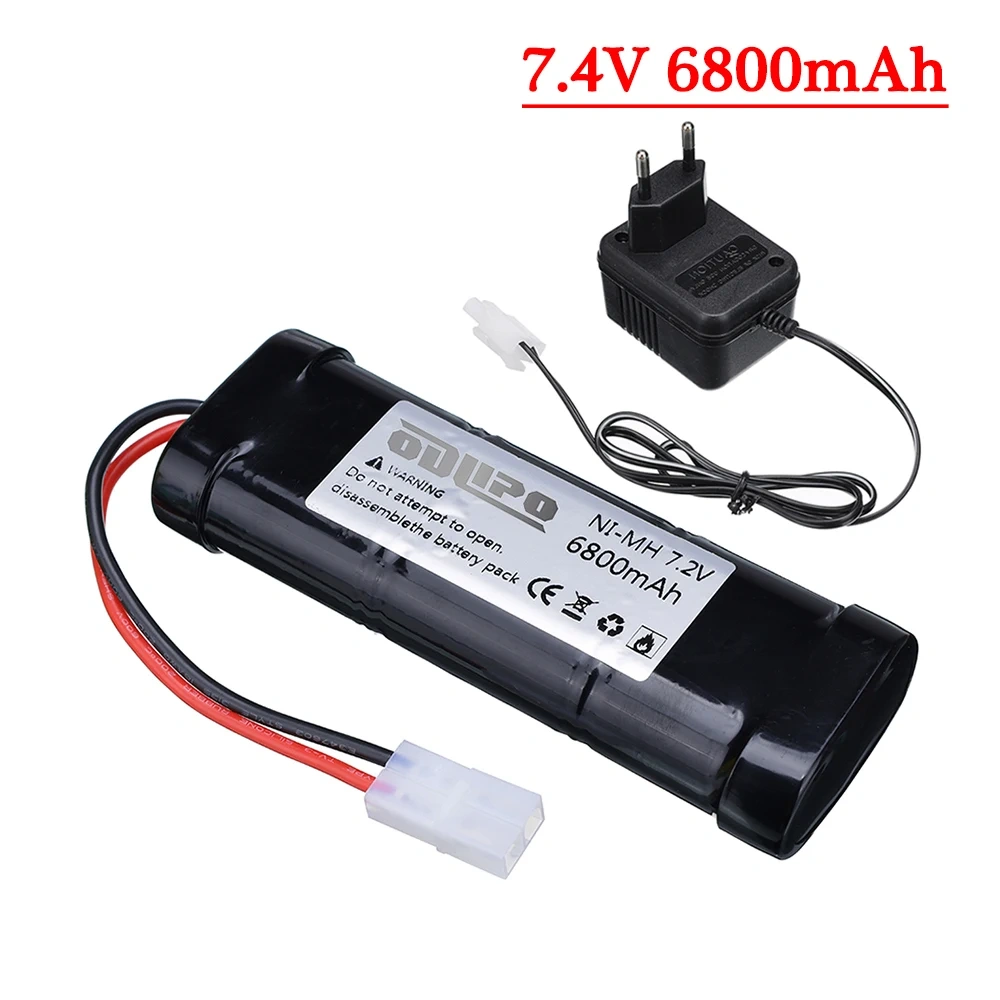 7.2V 6800mAh NiMH Replacement RC Battery with Tamiya Discharge Connector for RC Toys Racing Cars Boat Aircraft