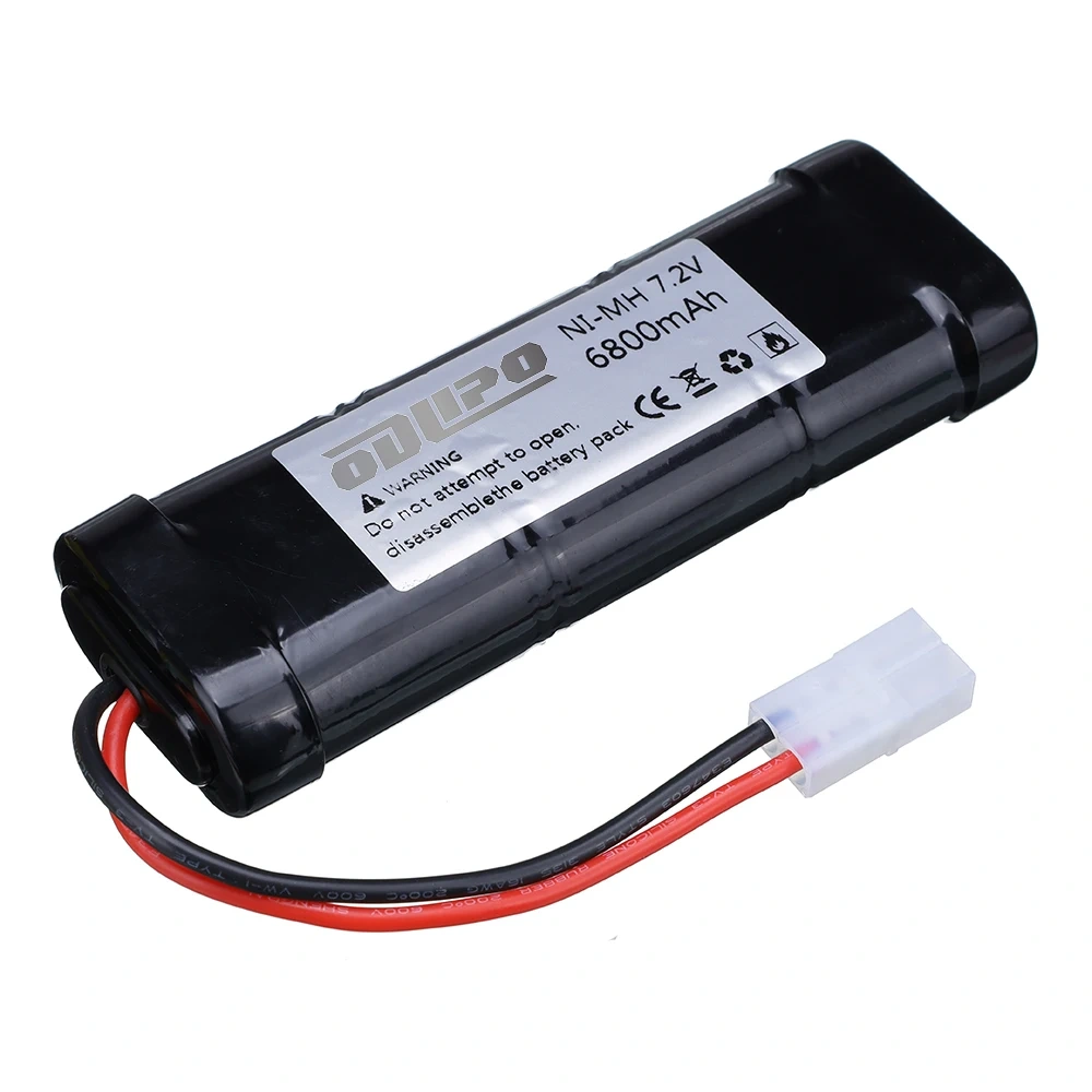 7.2V 6800mAh NiMH Replacement RC Battery with Tamiya Discharge Connector for RC Toys Racing Cars Boat Aircraft