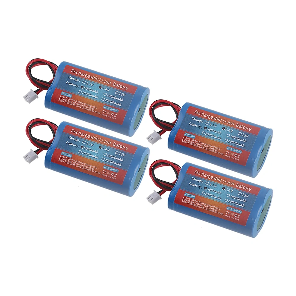 PH2.0 Plug 2S1P 7.4V 5000mah 18650 lithium-ion Rechargeable Battery Pack For Flashlight Bluetooth speaker Led Light Toy Car
