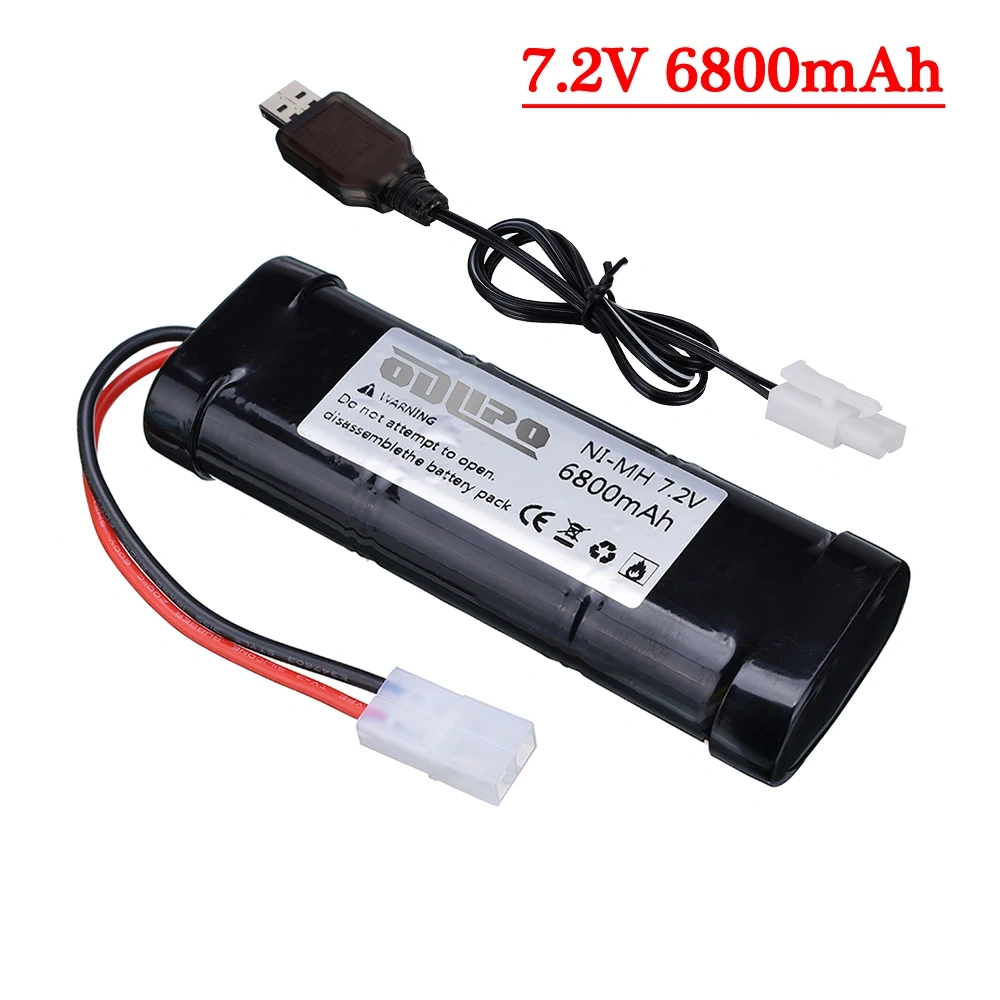 SC Ni-MH Battery for RC Toys 1/16 Tank Car Airplane Helicopter with Tamiya Connectors 7.2v 3500mAh 5000mAh 6800mah Battery