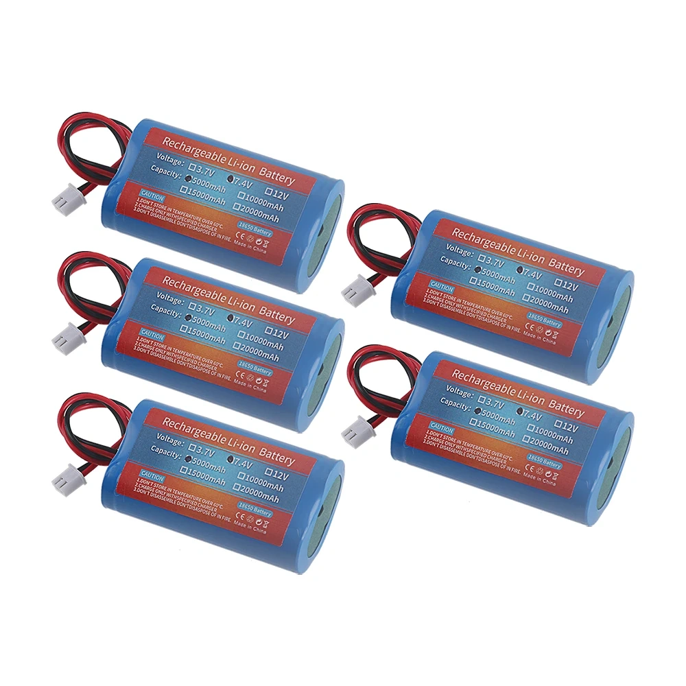 PH2.0 Plug 2S1P 7.4V 5000mah 18650 lithium-ion Rechargeable Battery Pack For Flashlight Bluetooth speaker Led Light Toy Car