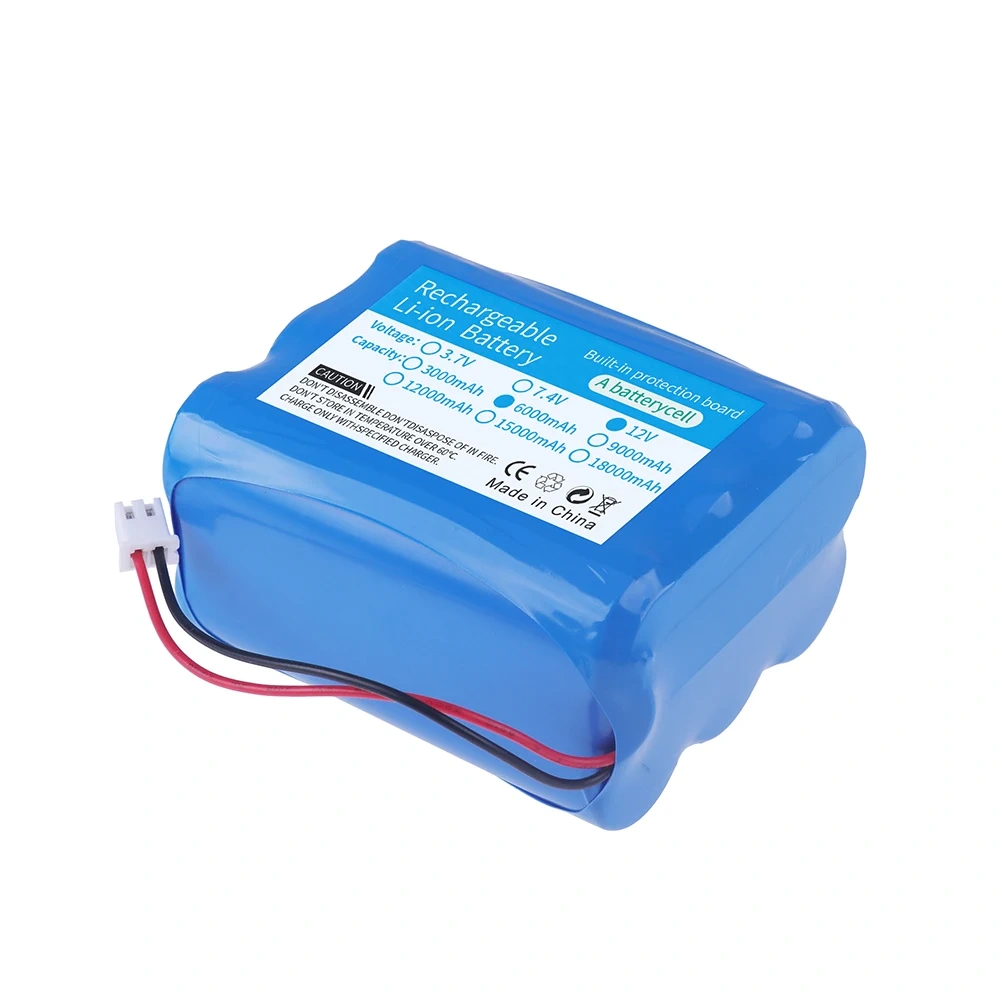 18650 3S2P 12V 6000mAh Li-Ion Battery Pack for Backup Power Ups Monitor CCTV Camera Battery 12.6V Battery