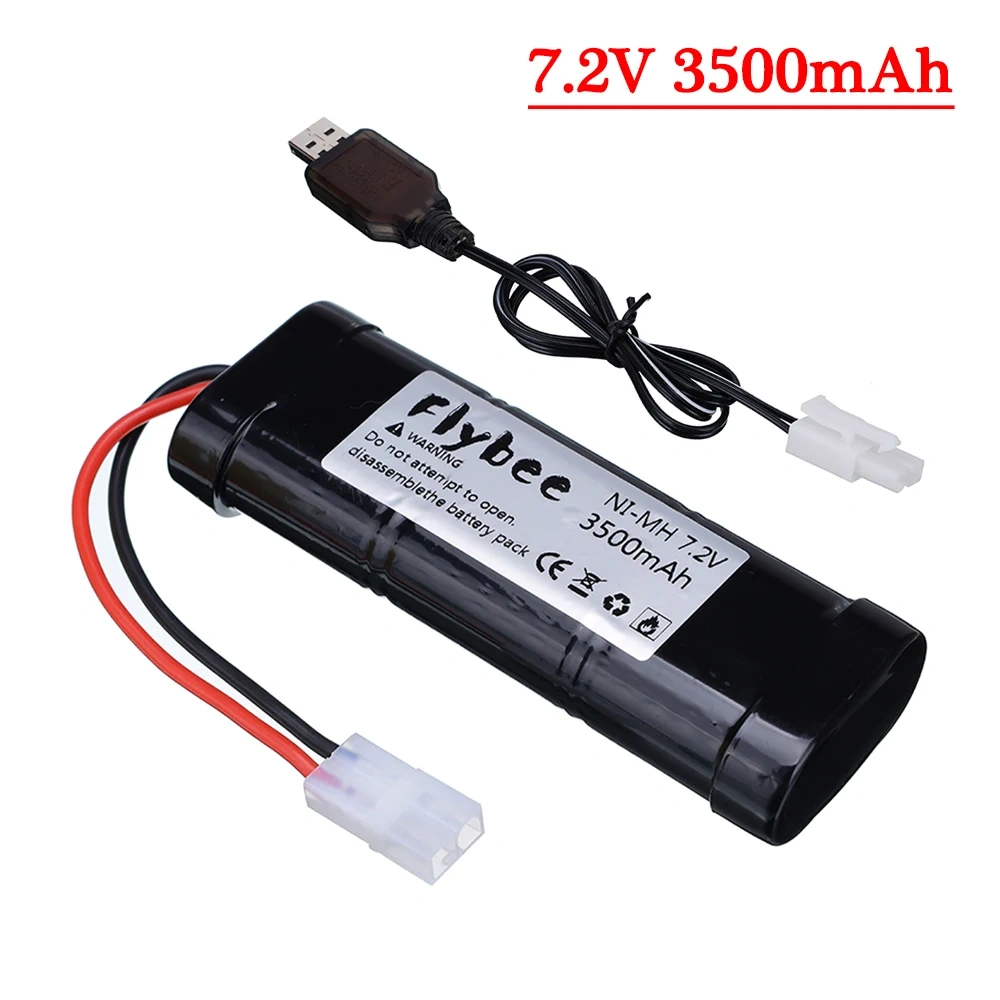 SC Ni-MH Battery for RC Toys 1/16 Tank Car Airplane Helicopter with Tamiya Connectors 7.2v 3500mAh 5000mAh 6800mah Battery