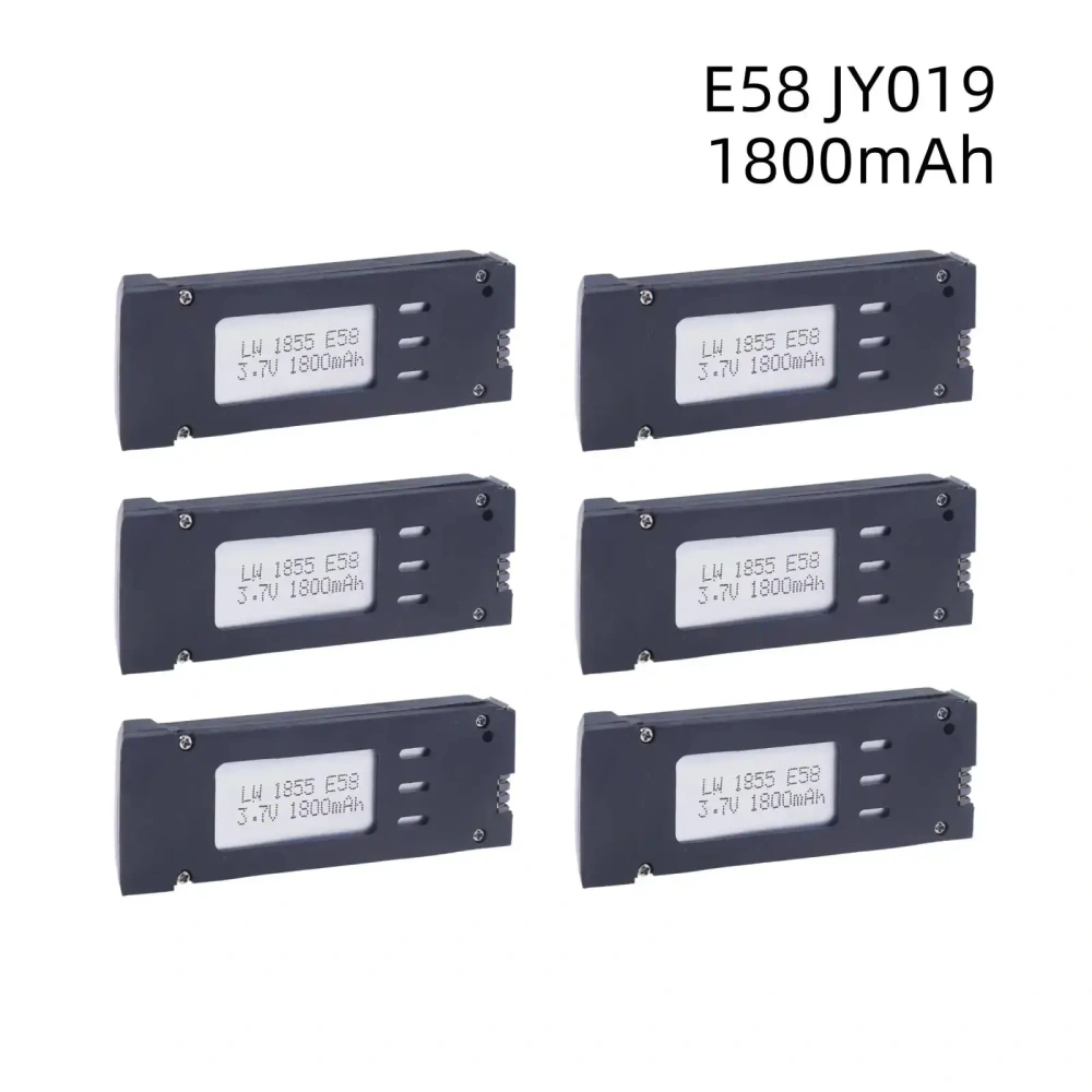 1800mAh 3.7V Battery For E58 JY019 S168 RC Drone Quadcopter 3.7V Lipo Battery For RC E58 Drone Rechargeable Battery 1-10PCS