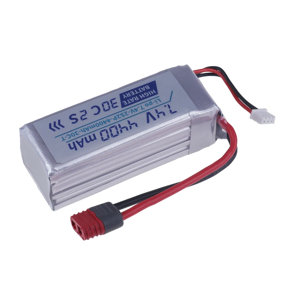 Upgrade 7.4V 4400mah Lipo Battery For MJX Hyper Go 16207 16208 16209 16210 1/16 RC Racing Car, 2S 7.4V 30C HIGH RATE BATTERY