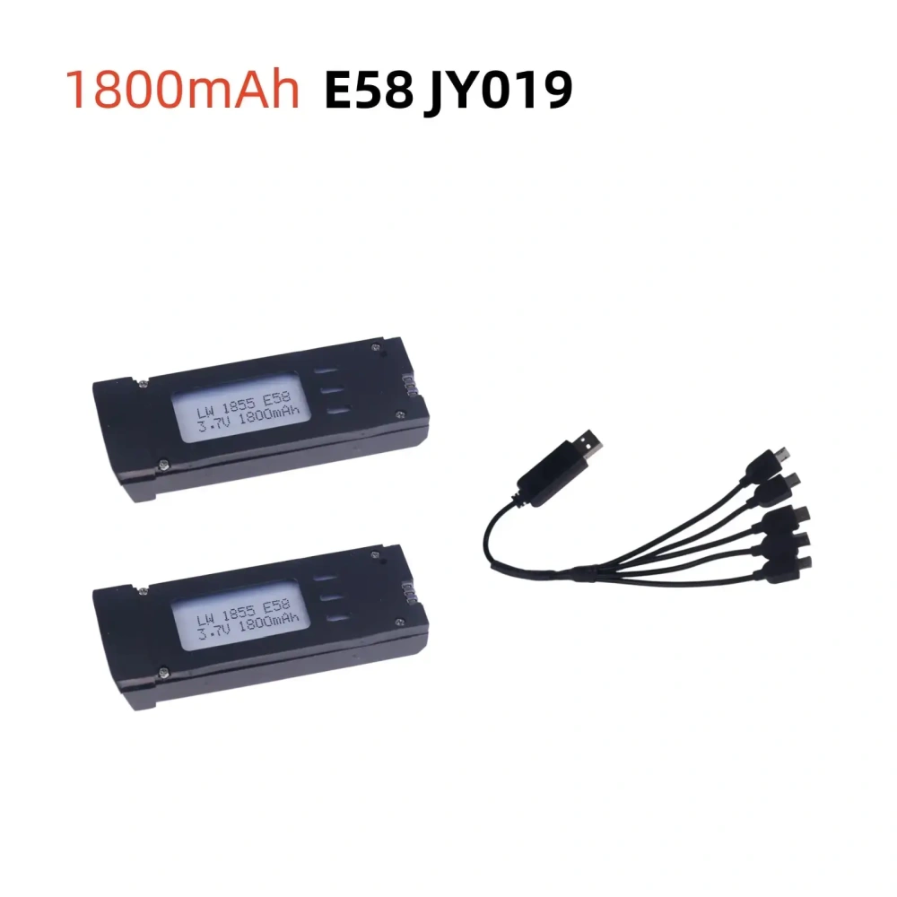 3.7V 1800mAh Battery for E58 E68 JY109 S168 Quadcopter 3pcs  RC Drone Lithium Battery Remote Control UAV Battery