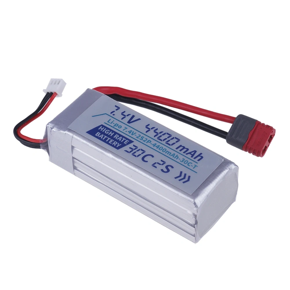 Upgrade 7.4V 4400mah Lipo Battery For MJX Hyper Go 16207 16208 16209 16210 1/16 RC Racing Car, 2S 7.4V 30C HIGH RATE BATTERY