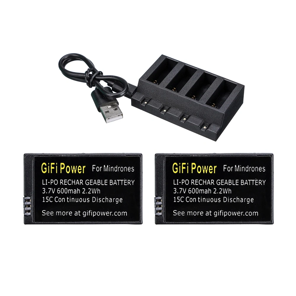 Upgraded 3.7V 600mAh Rechargeable LiPo Battery and charger for Parrot Jumping Sumo Swing Mambo Rolling Spider Mini Drone