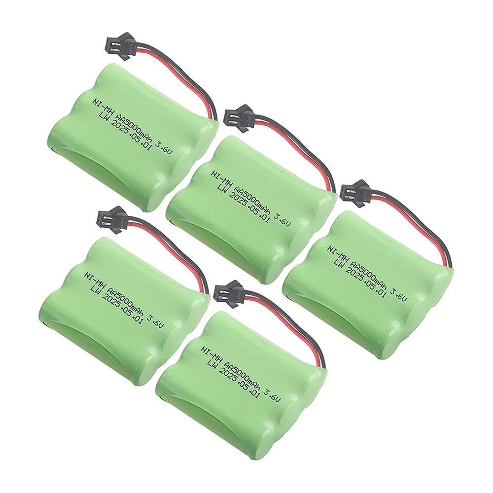(SM PLUG) 3.6V Ni-MH Battery Pack AA 3.6V 5000mAh Rechargeable Battery For Rc toys Car Truck Tank Robot Boat Parts 3.6 v 3000mah