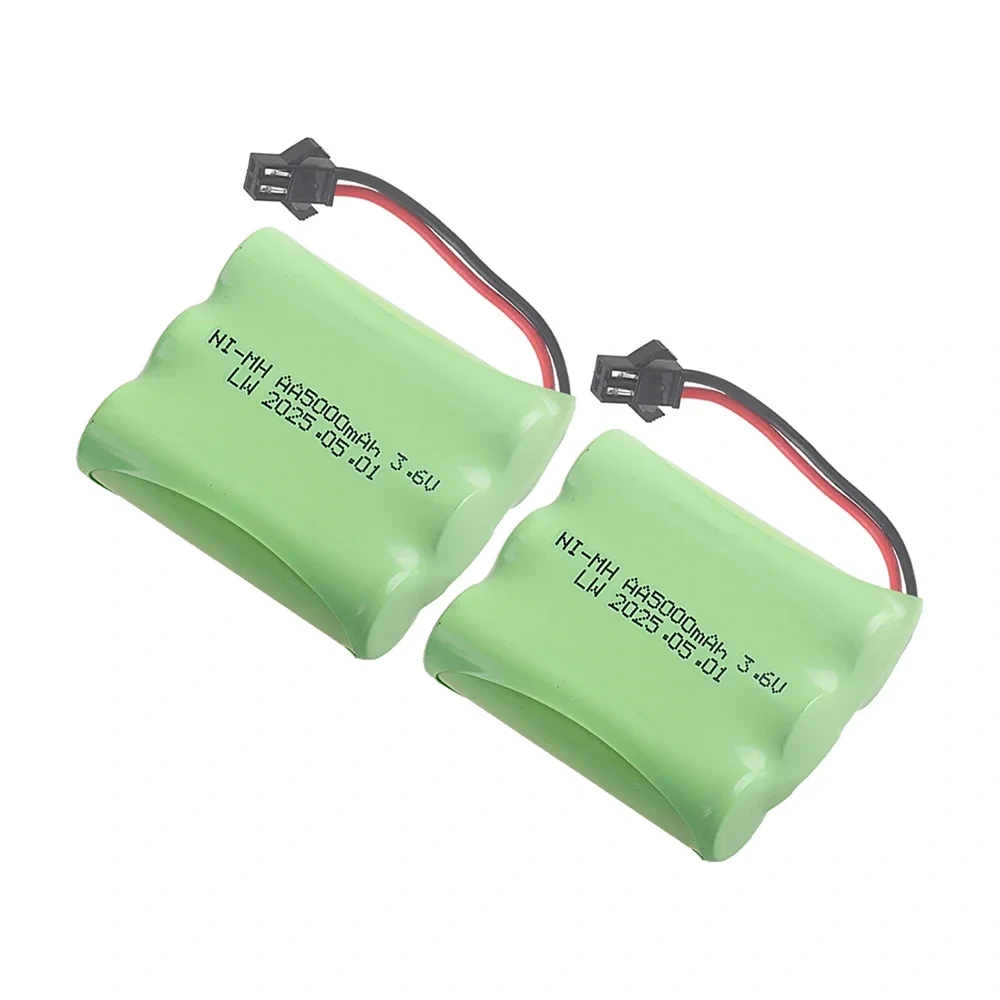 (SM PLUG) 3.6V Ni-MH Battery Pack AA 3.6V 5000mAh Rechargeable Battery For Rc toys Car Truck Tank Robot Boat Parts 3.6 v 3000mah
