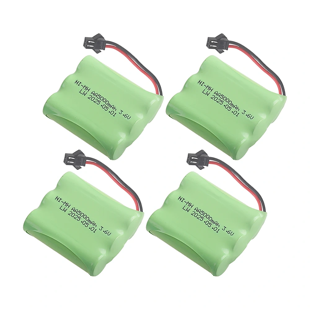 (SM PLUG) 3.6V Ni-MH Battery Pack AA 3.6V 5000mAh Rechargeable Battery For Rc toys Car Truck Tank Robot Boat Parts 3.6 v 3000mah