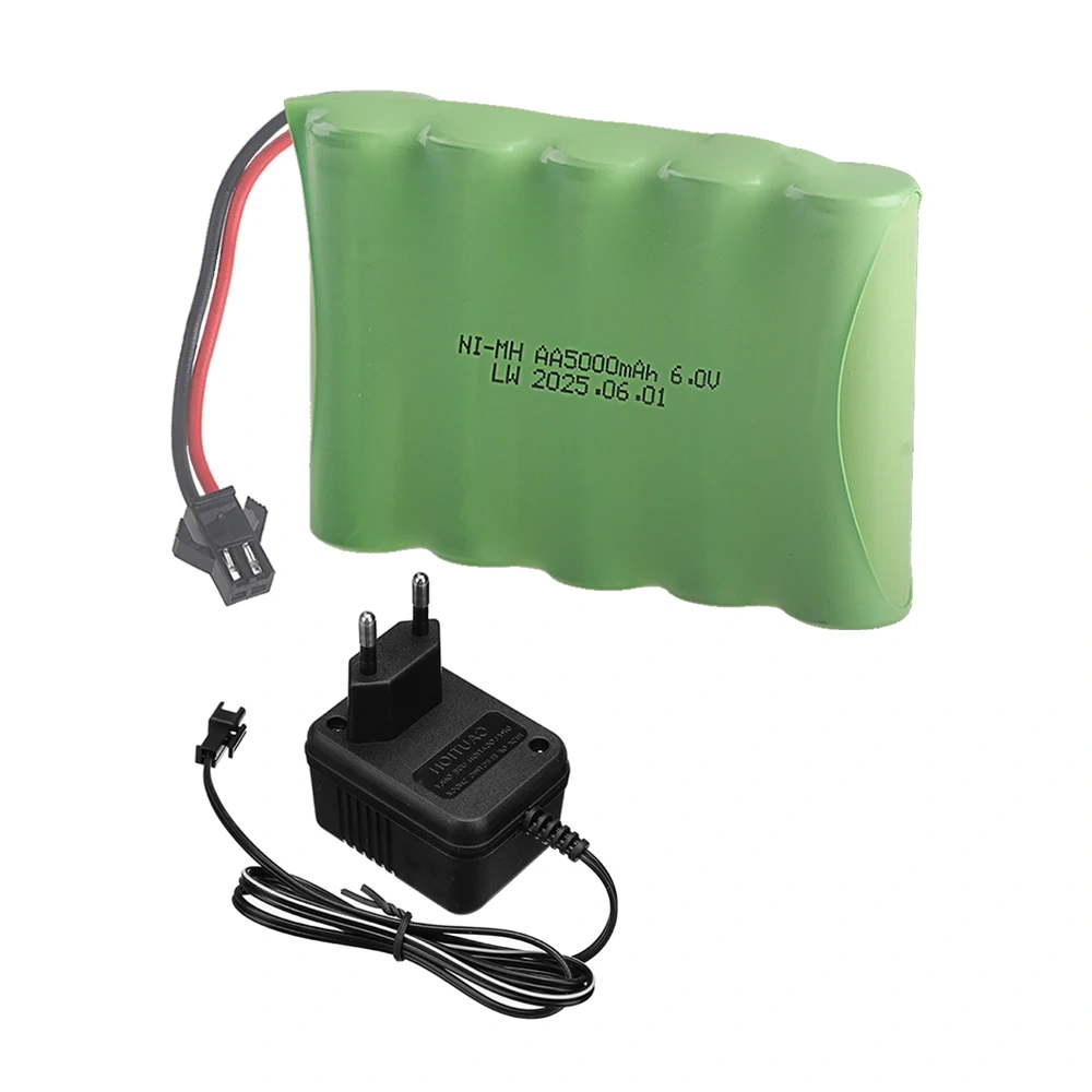 6V 5000mAh NIMH SM-2P Plug AA Battery For RC Toys Cars Robots Tanks Gun Boats 5*Aa NI-MH 3000mah 6v Rechargeable Battery Pack