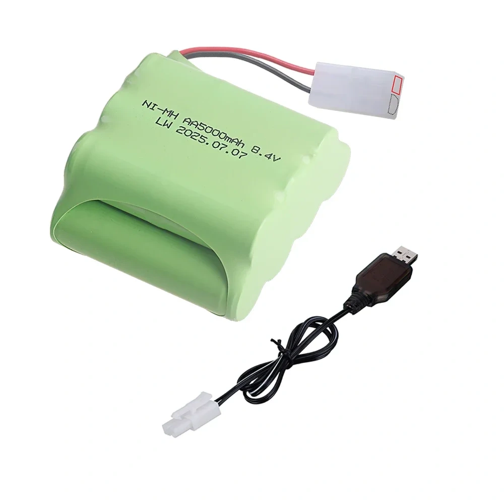 8.4V 5000mah 1400mAh NI-MH Battery with Charger Sets For RC Car Trucks Robots Tanks Guns Boats Aa 8.4v Rechargeable Battery Pack
