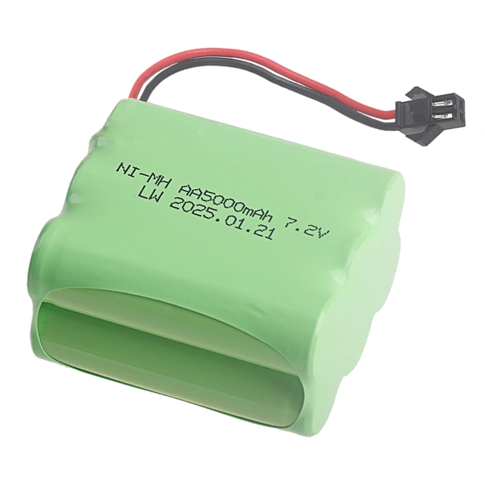 (SM-2P Plug) 7.2V 5000mah NiMH Battery For Rc toys Car Boat Tanks Trains Robot Parts Ni-MH AA 7.2v Rechargeable Battery 1-5 Pcs