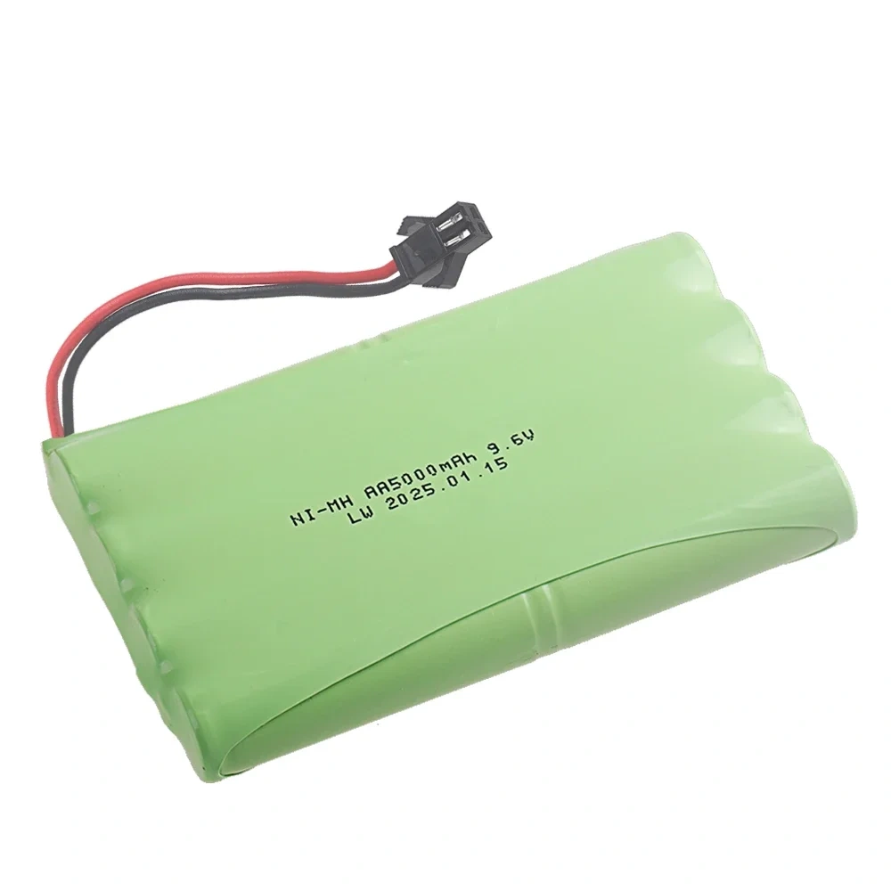 9.6V 5000mAh Rechargeable Battery With Tamiya/SM/JST Connector For Rc toys Cars Tanks Trucks NiMH AA 9.6v Batteries For Rc Boat