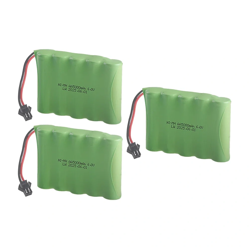 6V 5000mAh NIMH SM-2P Plug AA Battery For RC Toys Cars Robots Tanks Gun Boats 5*Aa NI-MH 3000mah 6v Rechargeable Battery Pack
